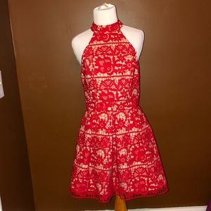 BNWT Red Crochet Overlay Dress — Size 6 US